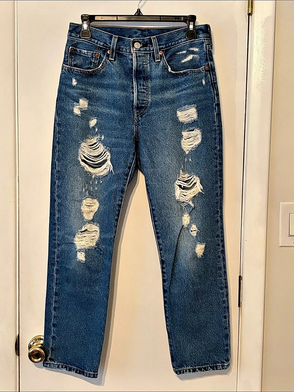 Levi's 501 Distressed Denim